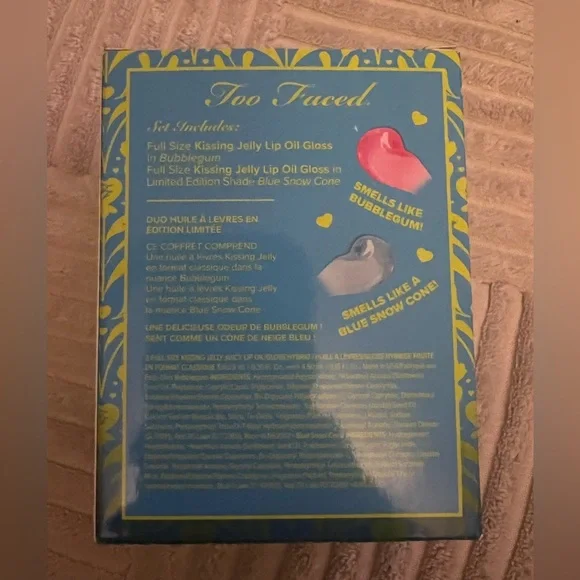 Too Faced Kissing Jelly Lip Oil Set - Pink and Blue - Picture 4 of 5
